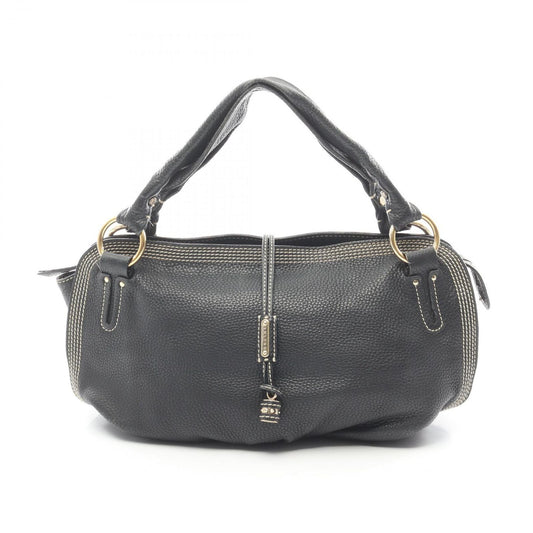 Celine Seri Handbag Black Leather