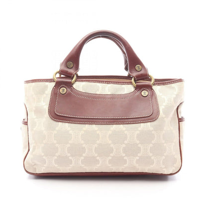 Celine Seri Handbag Beige Brown Canvas Leather