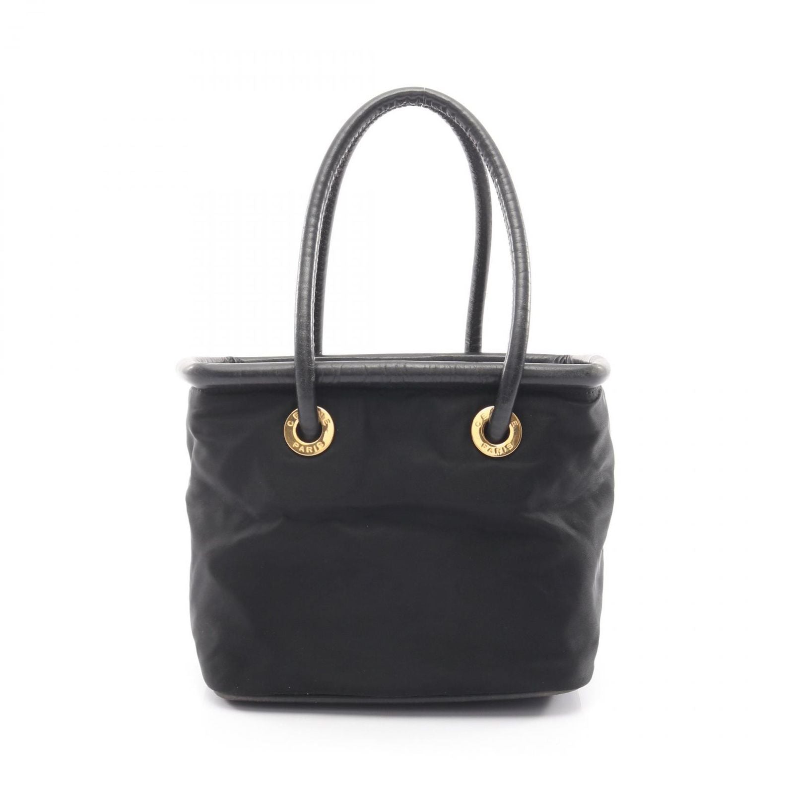 Celine Seri Handbag Sa Ninelelogo Black Nylon Leather