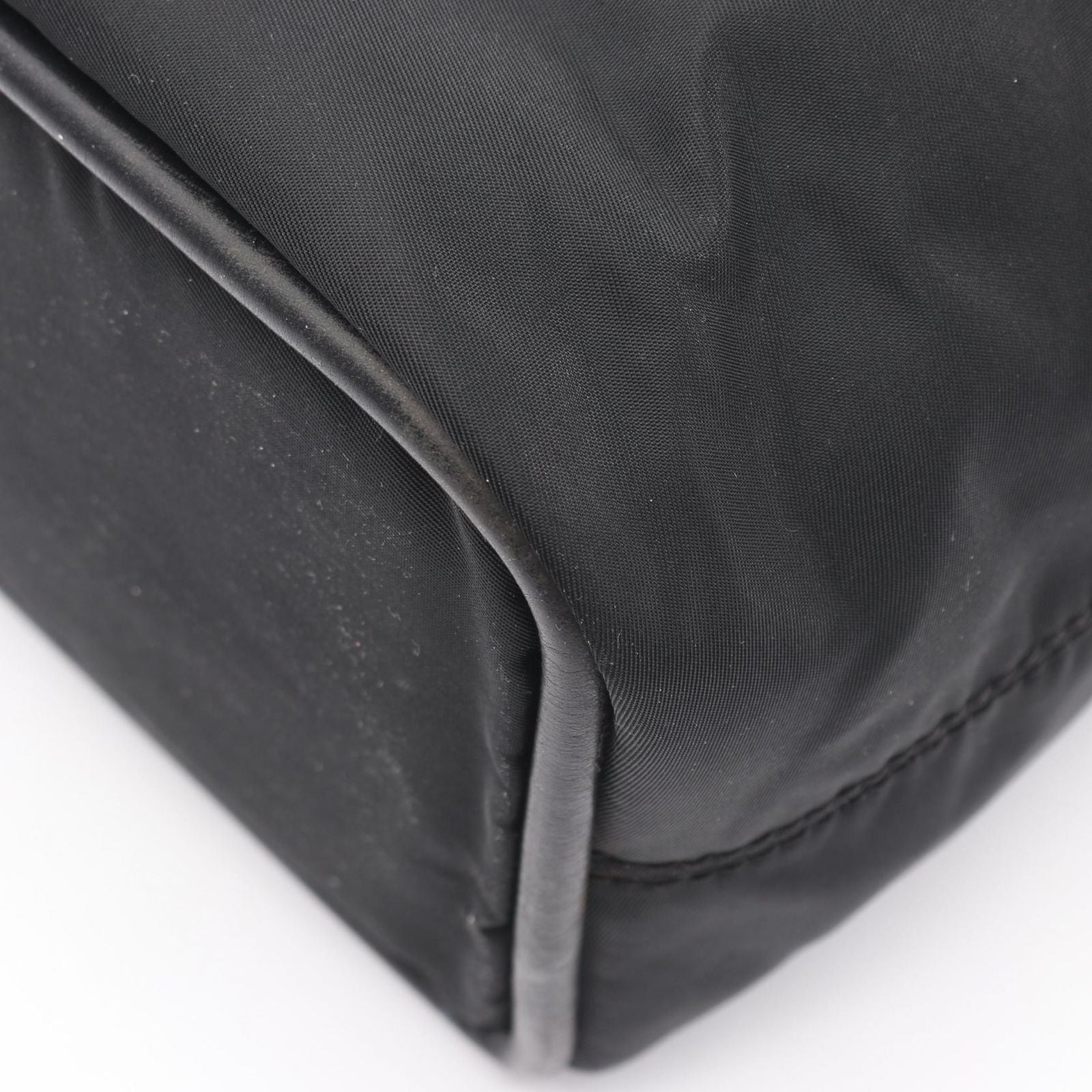 Celine Seri Handbag Sa Ninelelogo Black Nylon Leather — view 6