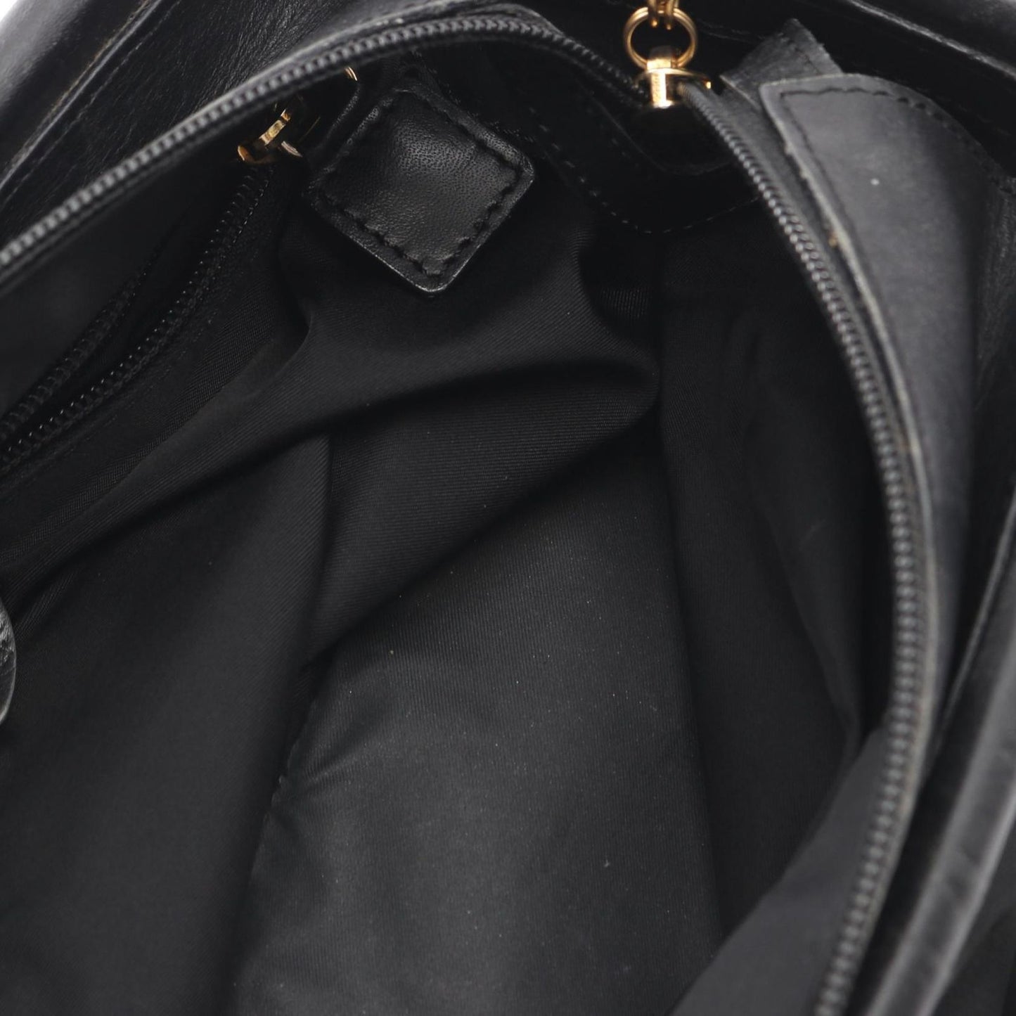 Celine Seri Handbag Sa Ninelelogo Black Nylon Leather — view 5