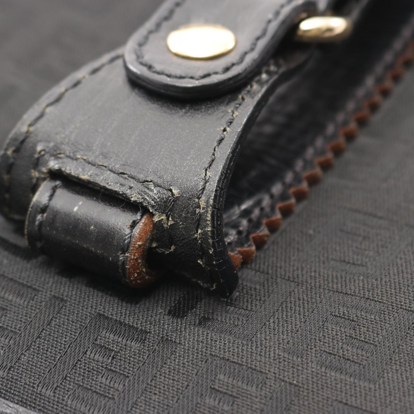 Fendi Tote of Black Canvas Leather of — view 9