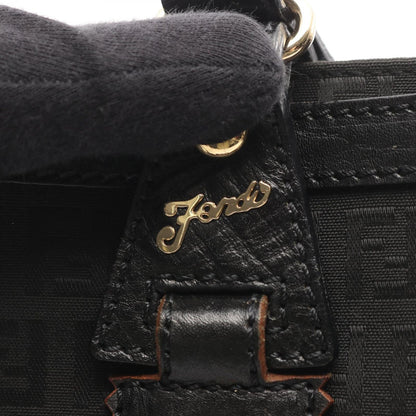 Fendi Tote of Black Canvas Leather of — view 8