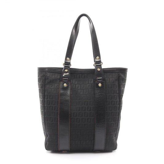 Fendi Tote of Black Canvas Leather of