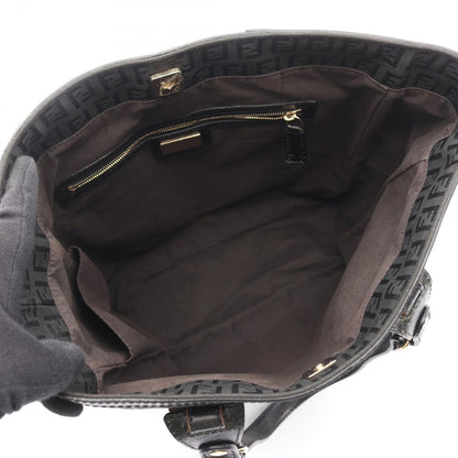 Fendi Tote of Black Canvas Leather of — view 3