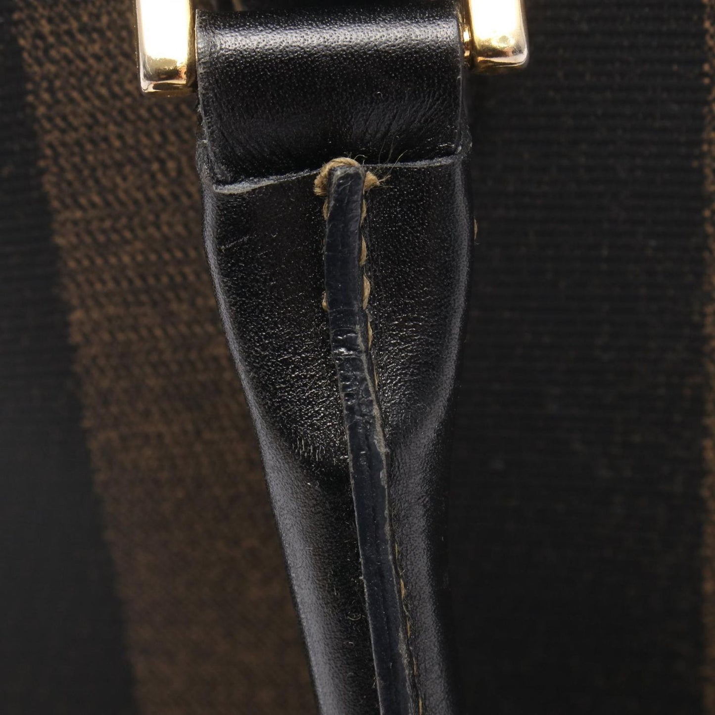 Fendi Shoulder Bag Pecan 2-Way Da Ninebrown Canvas Leather — view 6