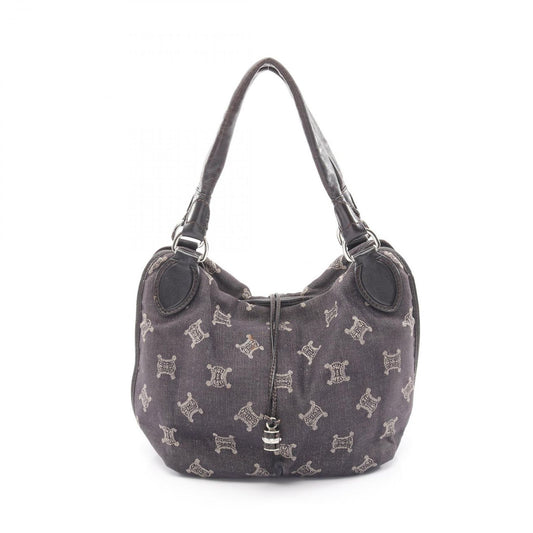 Celine Seri Handbag Black Denim