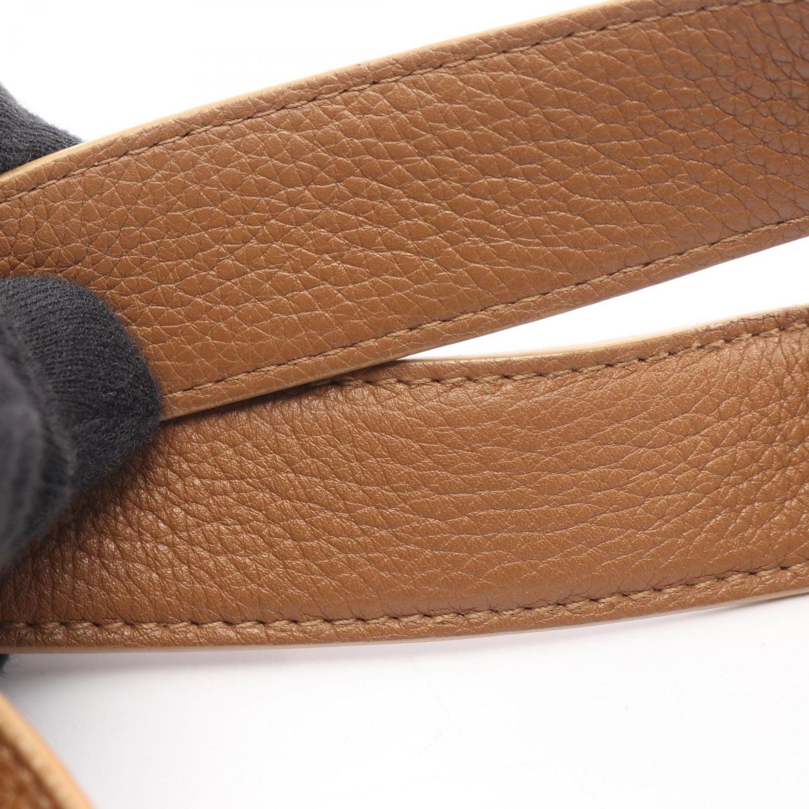 Bvlgari Bule Handbag Logo Maa Matreestare Beige Brown Canvas Leather — view 6