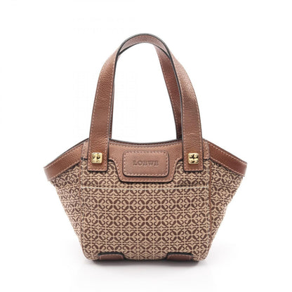 Loewe Tote B-deline Anagram Brown Canvas Leather Handbag