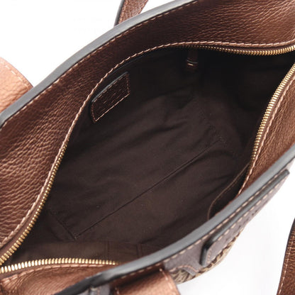 Loewe Tote B-deline Anagram Brown Canvas Leather Handbag — view 3