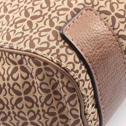 Loewe Tote B-deline Anagram Brown Canvas Leather Handbag — view 5