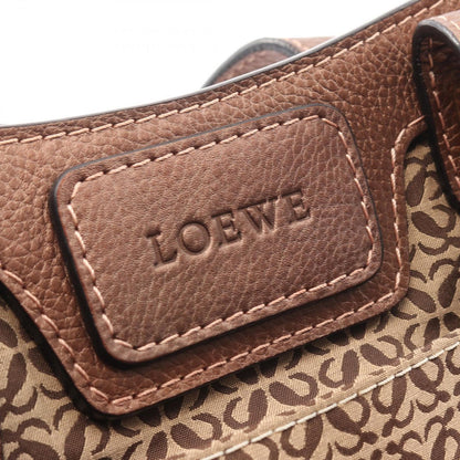 Loewe Tote B-deline Anagram Brown Canvas Leather Handbag — view 4