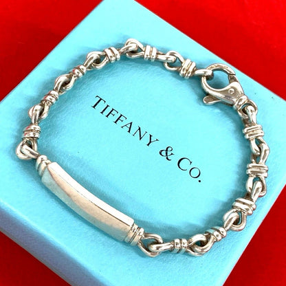 Tiffany & Co Knot Link ID Bracelet 925 Sterling Silver