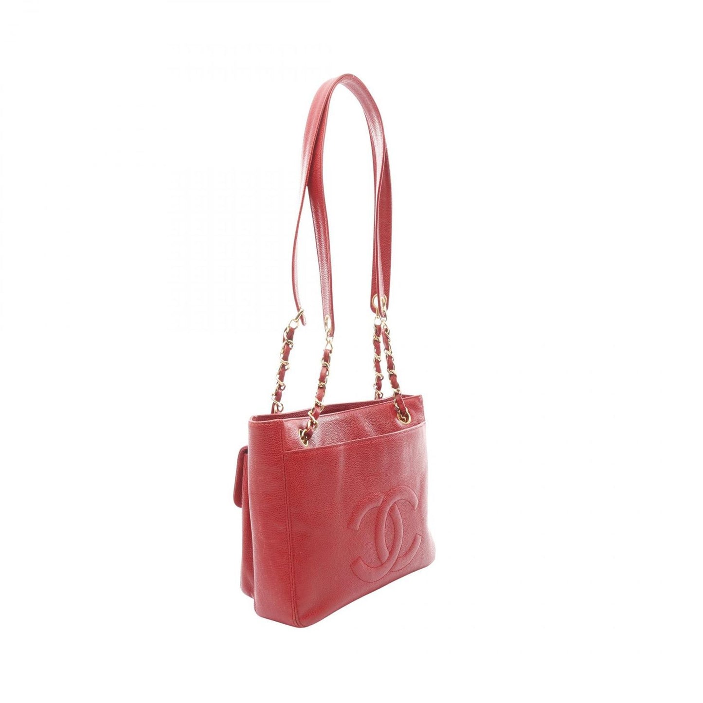 Chanel Tote CC Logo Red CC Sleda — view 2