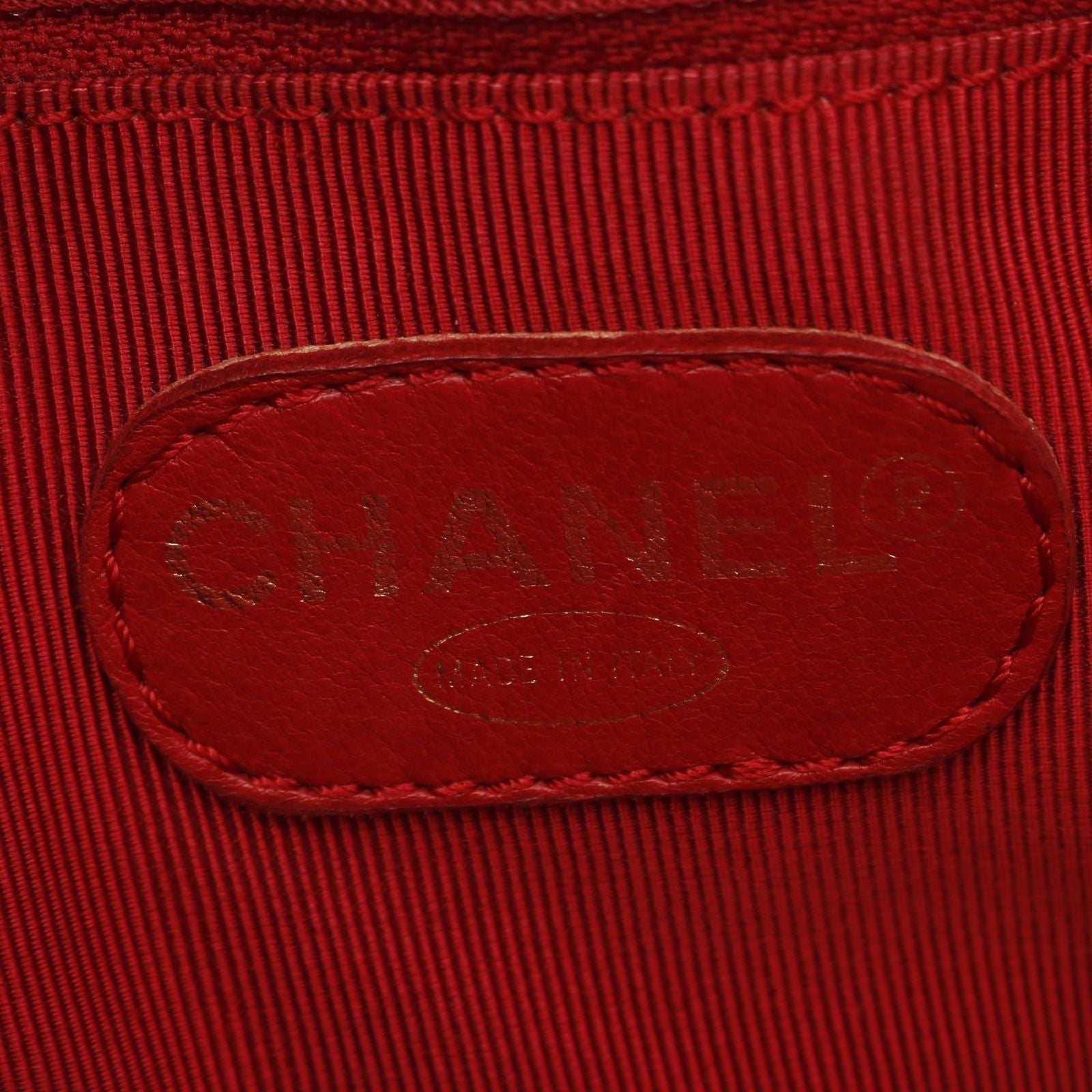 Chanel Tote CC Logo Red CC Sleda — view 4