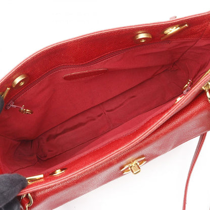Chanel Tote CC Logo Red CC Sleda — view 3
