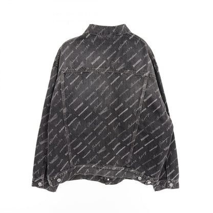 Balenciaga Denim Jacket O-leo-ba-logo — view 2