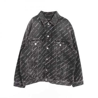 Balenciaga Denim Jacket O-leo-ba-logo