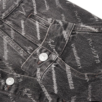 Balenciaga Denim Jacket O-leo-ba-logo — view 8