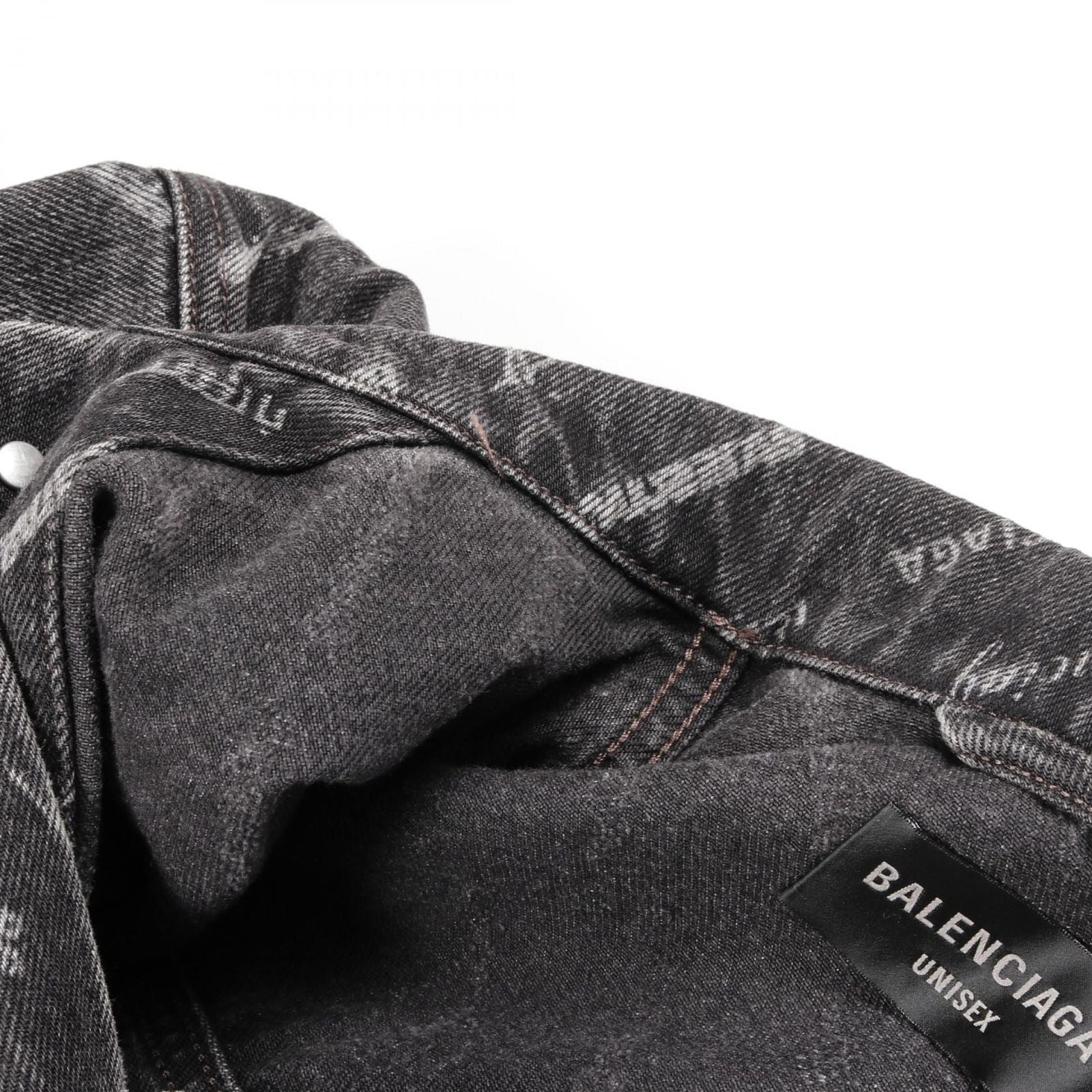 Balenciaga Denim Jacket O-leo-ba-logo — view 7