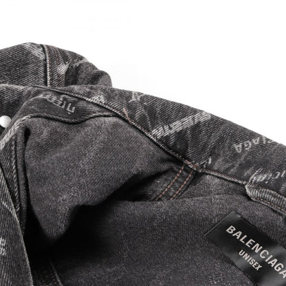 Balenciaga Denim Jacket O-leo-ba-logo — view 7