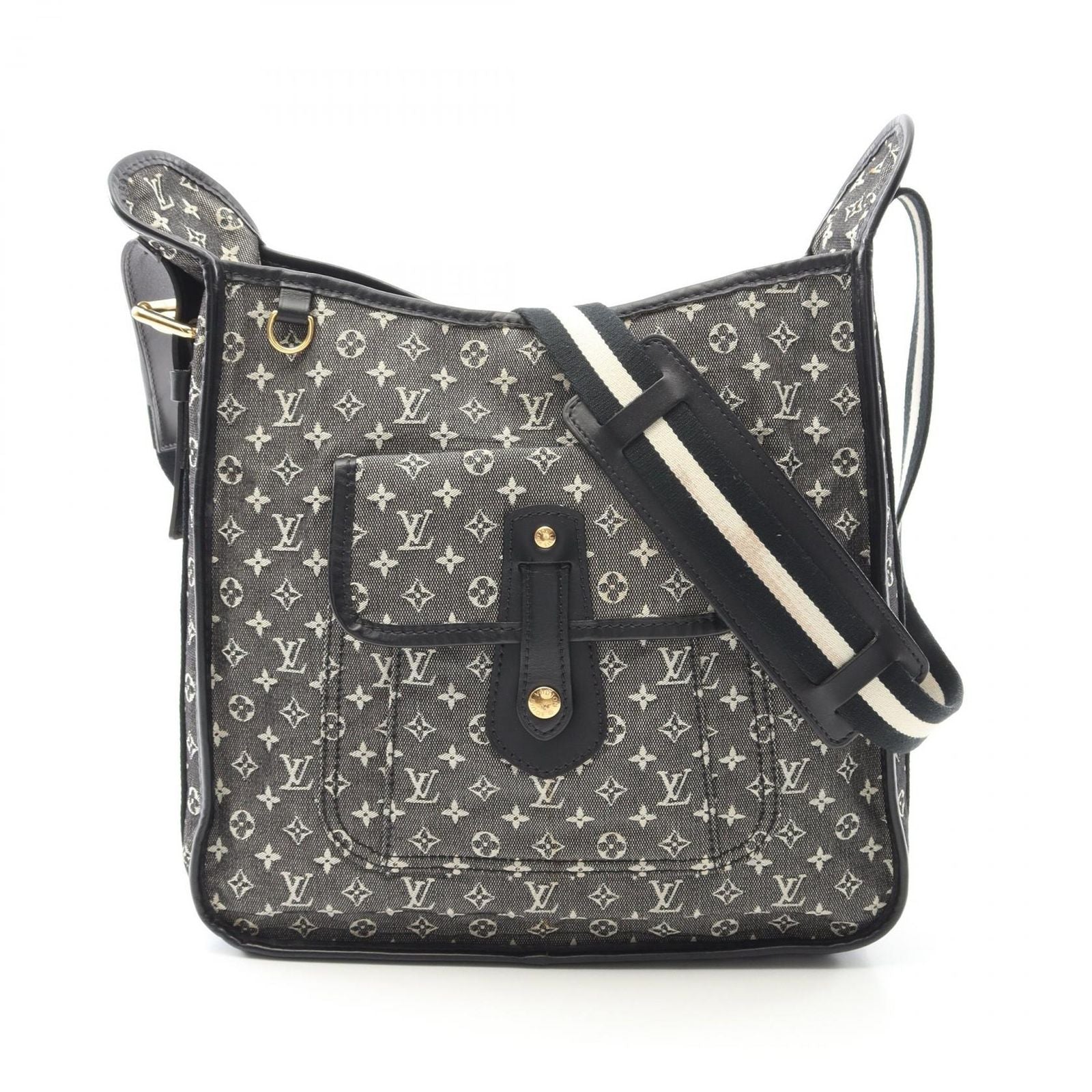 Louis Vuitton Shoulder Bag Besace Mali Keto Noir Canvas Leather