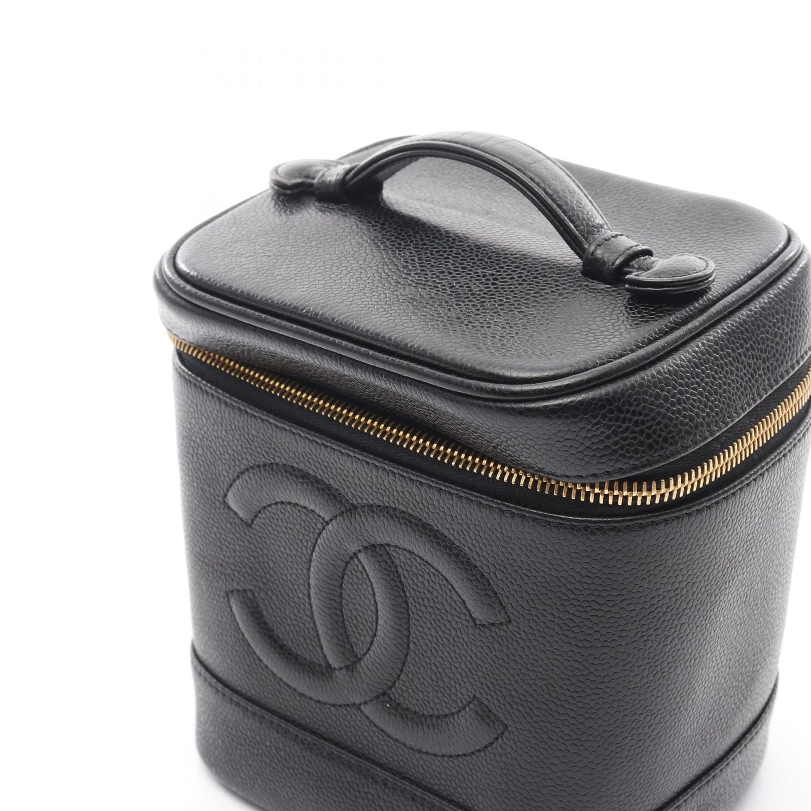 Chanel Handbag CC Logo Black CC Verticalshape Vanity — view 9