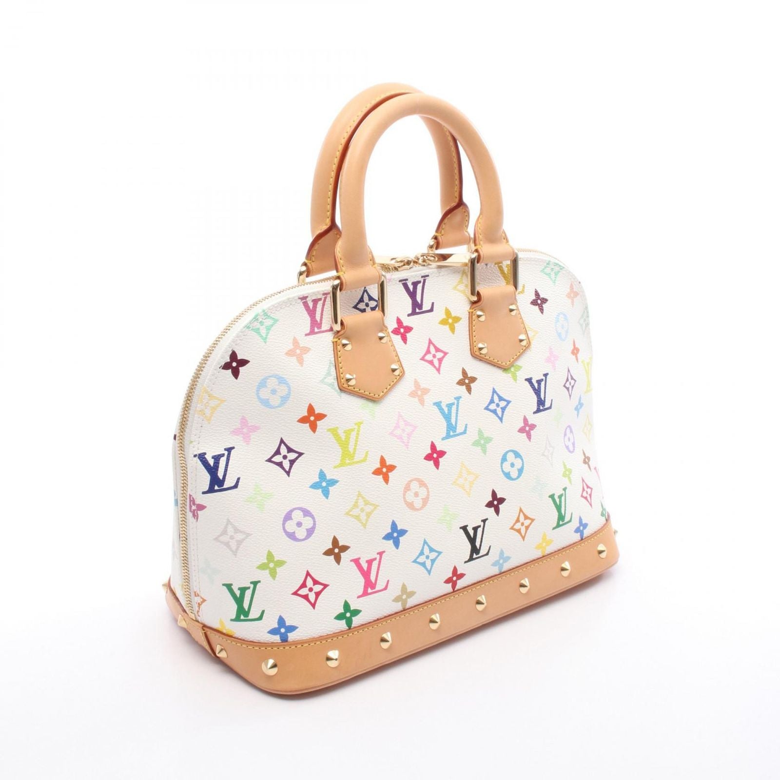Louis Vuitton Handbag Alma Blanc Canvas Leather — view 2