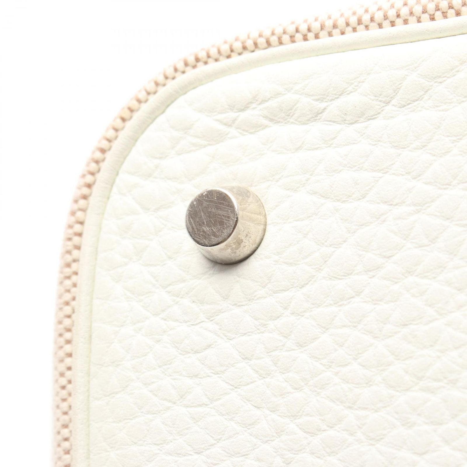 Hermes Handbag Picotin MM nineryu White Leather Canvas — view 6