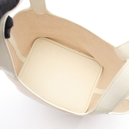 Hermes Handbag Picotin MM nineryu White Leather Canvas — view 3