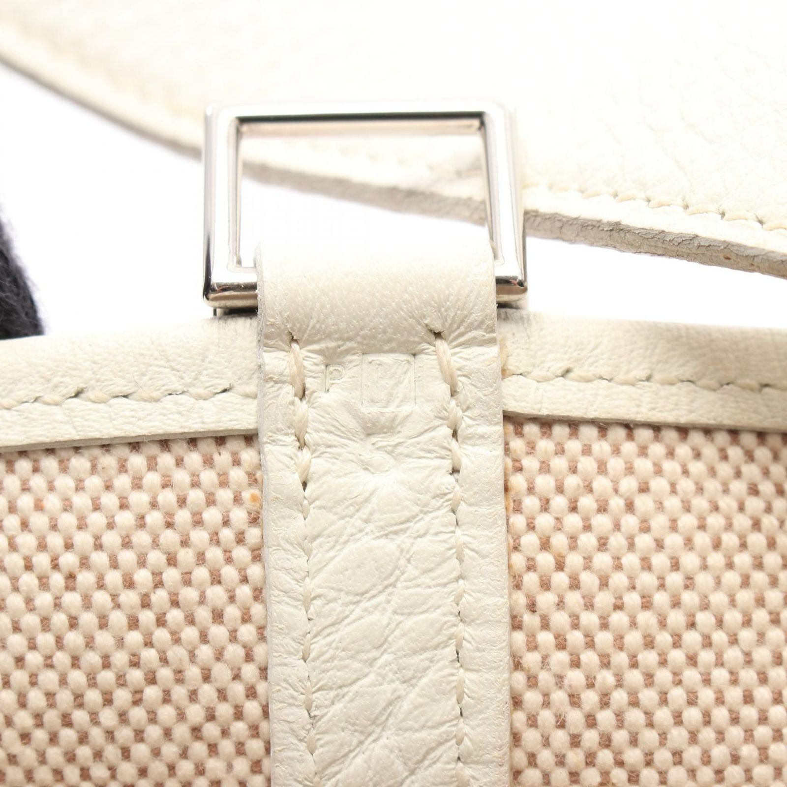 Hermes Handbag Picotin MM nineryu White Leather Canvas — view 5
