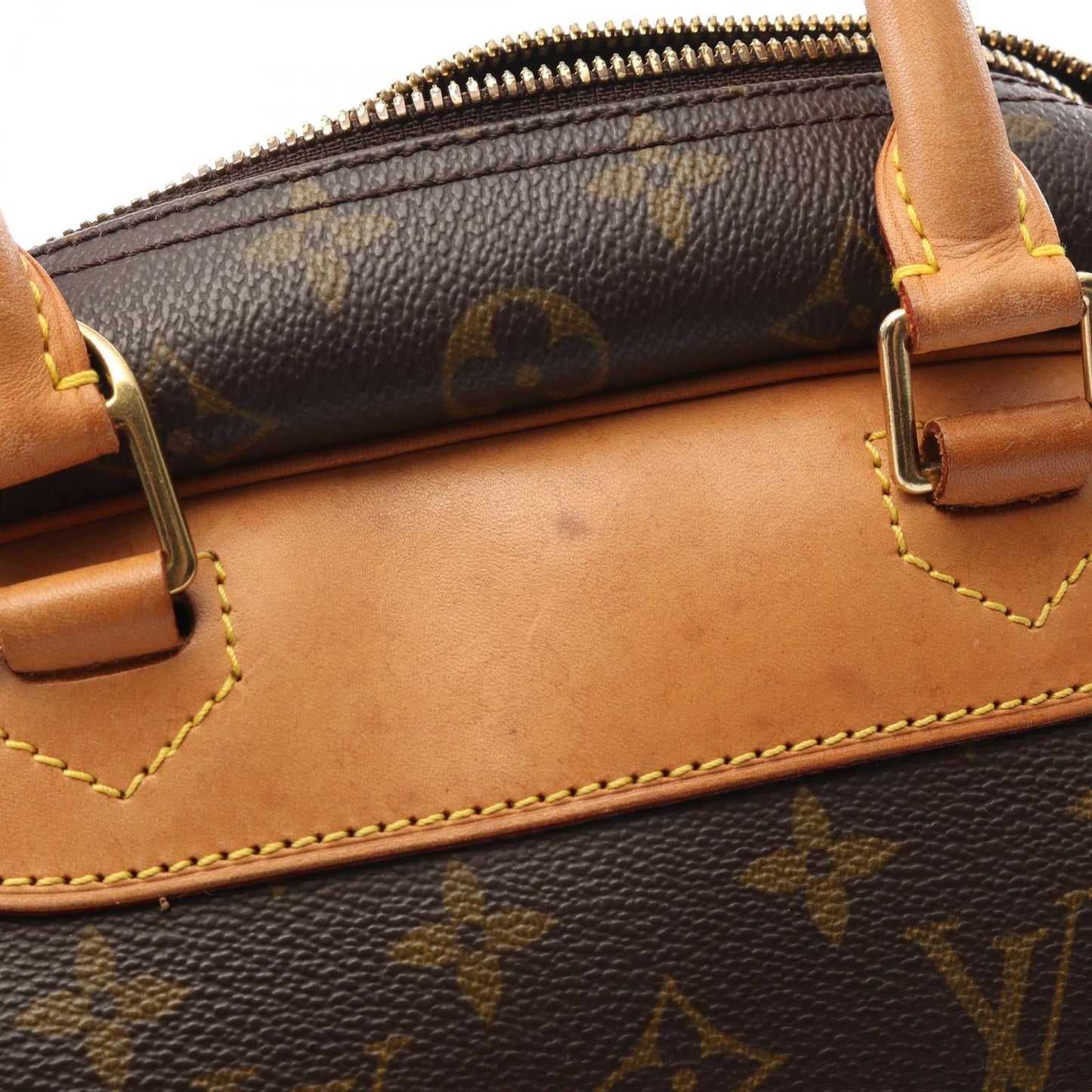Louis Vuitton Handbag Deauville Bowling Tee Canvas Leather — view 9