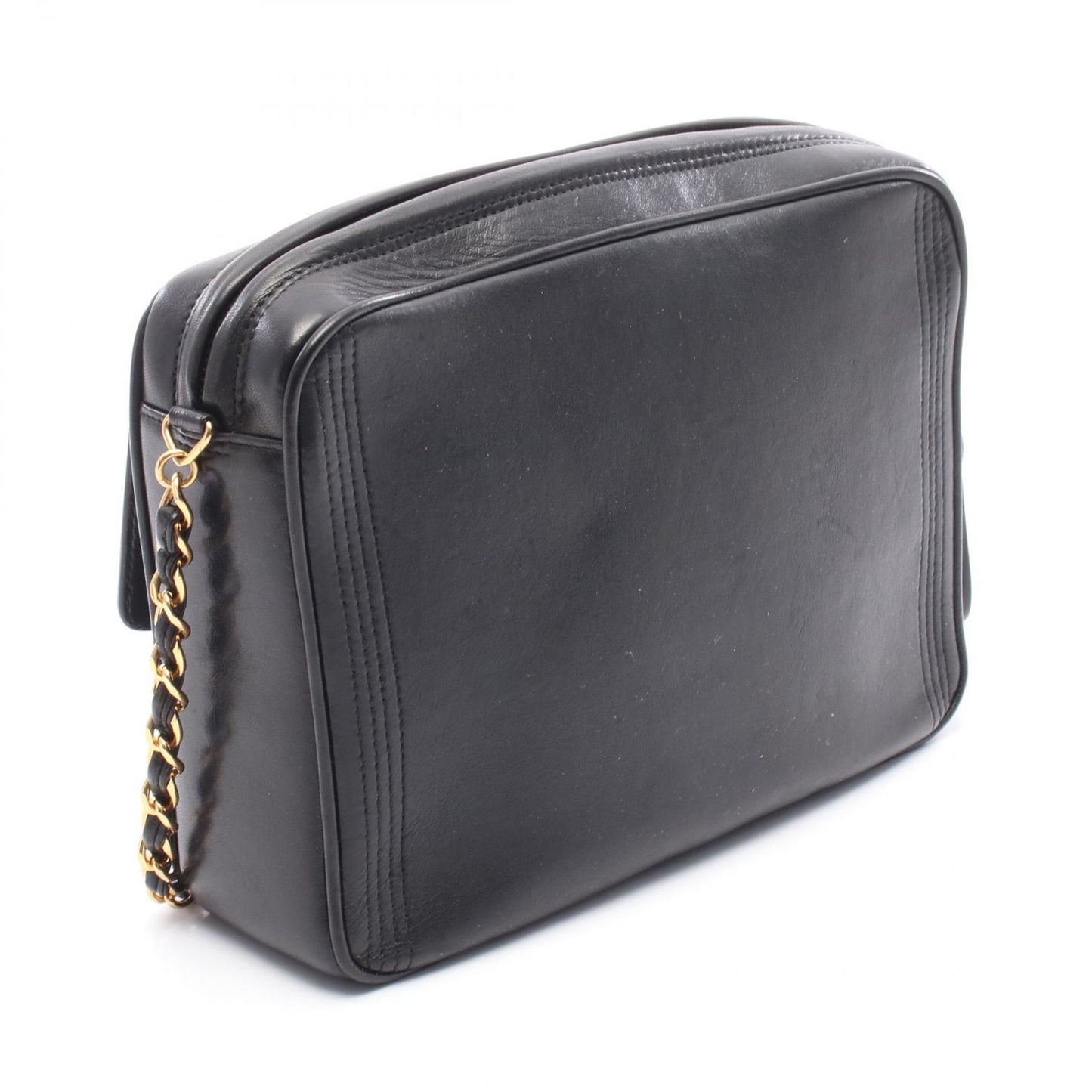 Chanel Shoulder Bag CC Logo Black Lambskin CC Che — view 2
