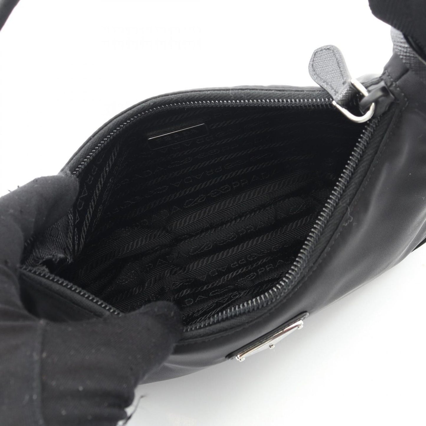 Prada Lada Handbag Edition Miniba Black Nylon — view 3