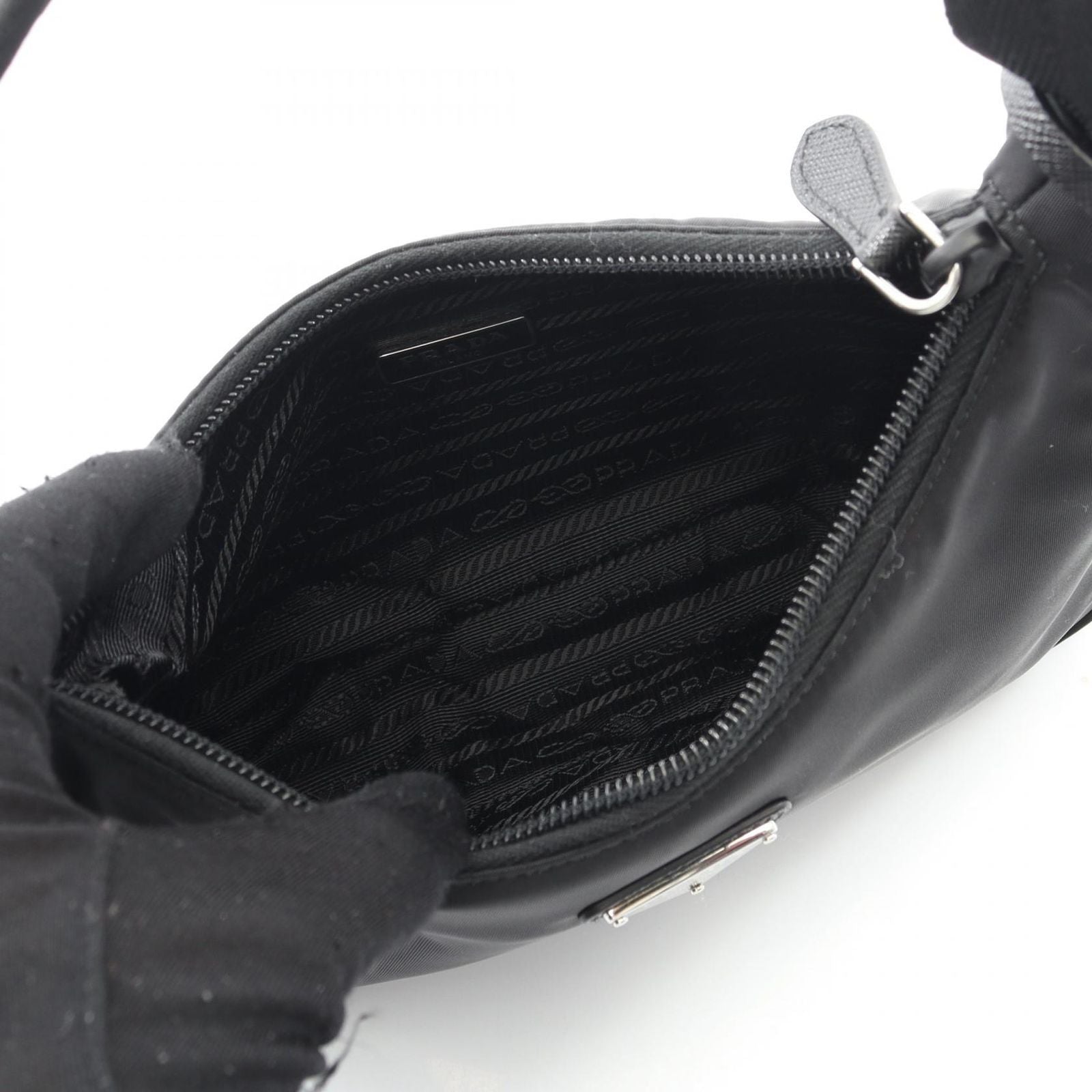 Prada Lada Handbag Edition Miniba Black Nylon — view 3