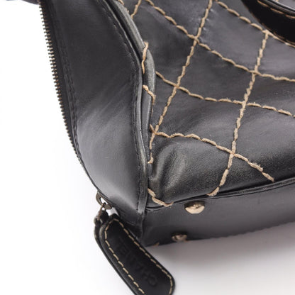 Chanel Handbag Wild Stitch Black Leather — view 9