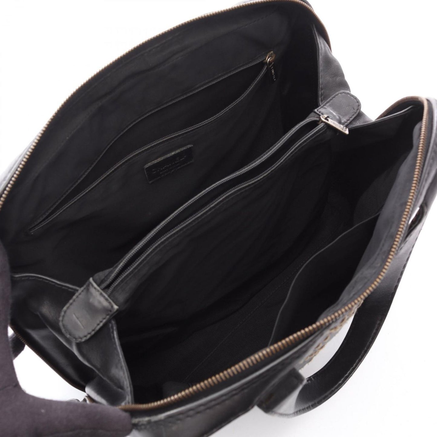 Chanel Handbag Wild Stitch Black Leather — view 3