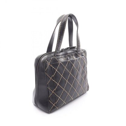 Chanel Handbag Wild Stitch Black Leather — view 2