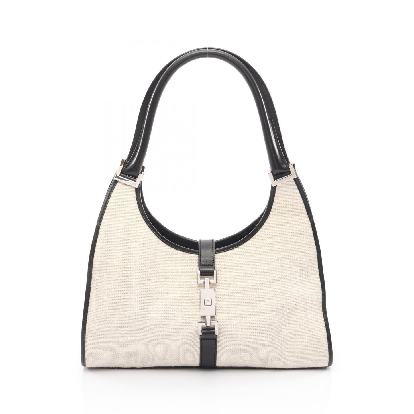 Gucci Shoulder Bag Jackie 002 Black Canvas Leather