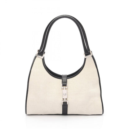 Gucci Shoulder Bag Jackie 002 Black Canvas Leather