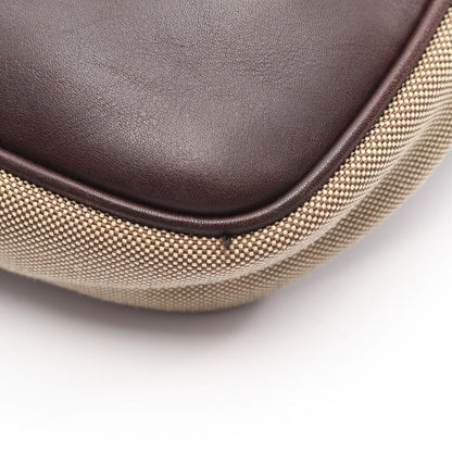 Prada Lada Handbag Beige Brown Canvas Leather delogo Briefcase — view 8