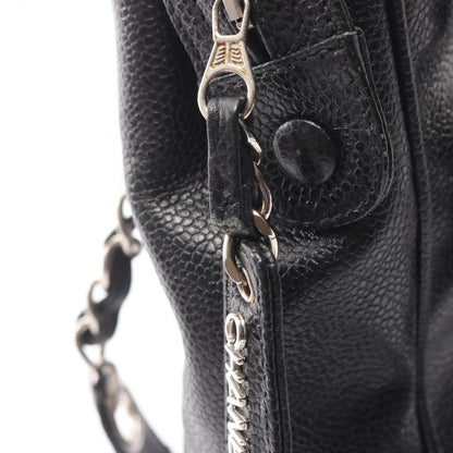 Chanel Shoulder Bag lecoco Mark Black Leather lekoko Sleda Tote — view 9