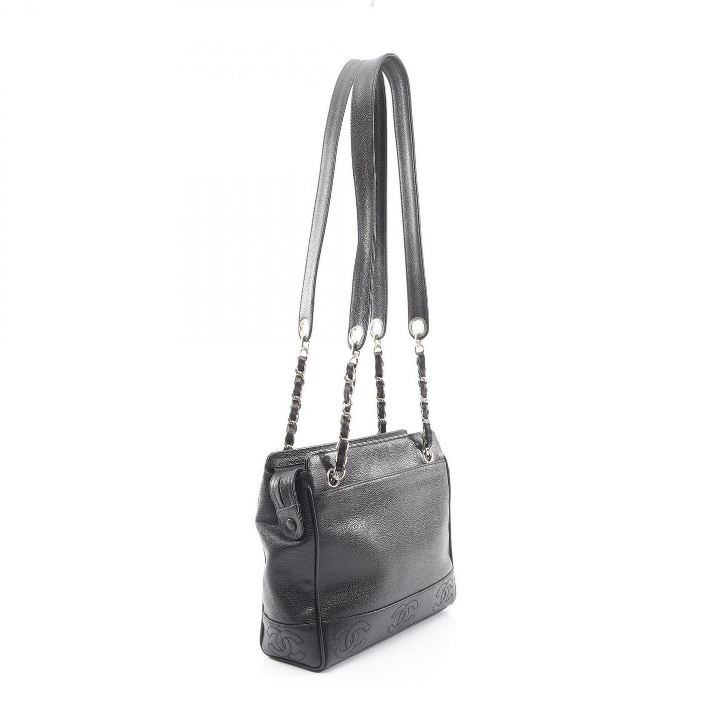 Chanel Shoulder Bag lecoco Mark Black Leather lekoko Sleda Tote — view 2