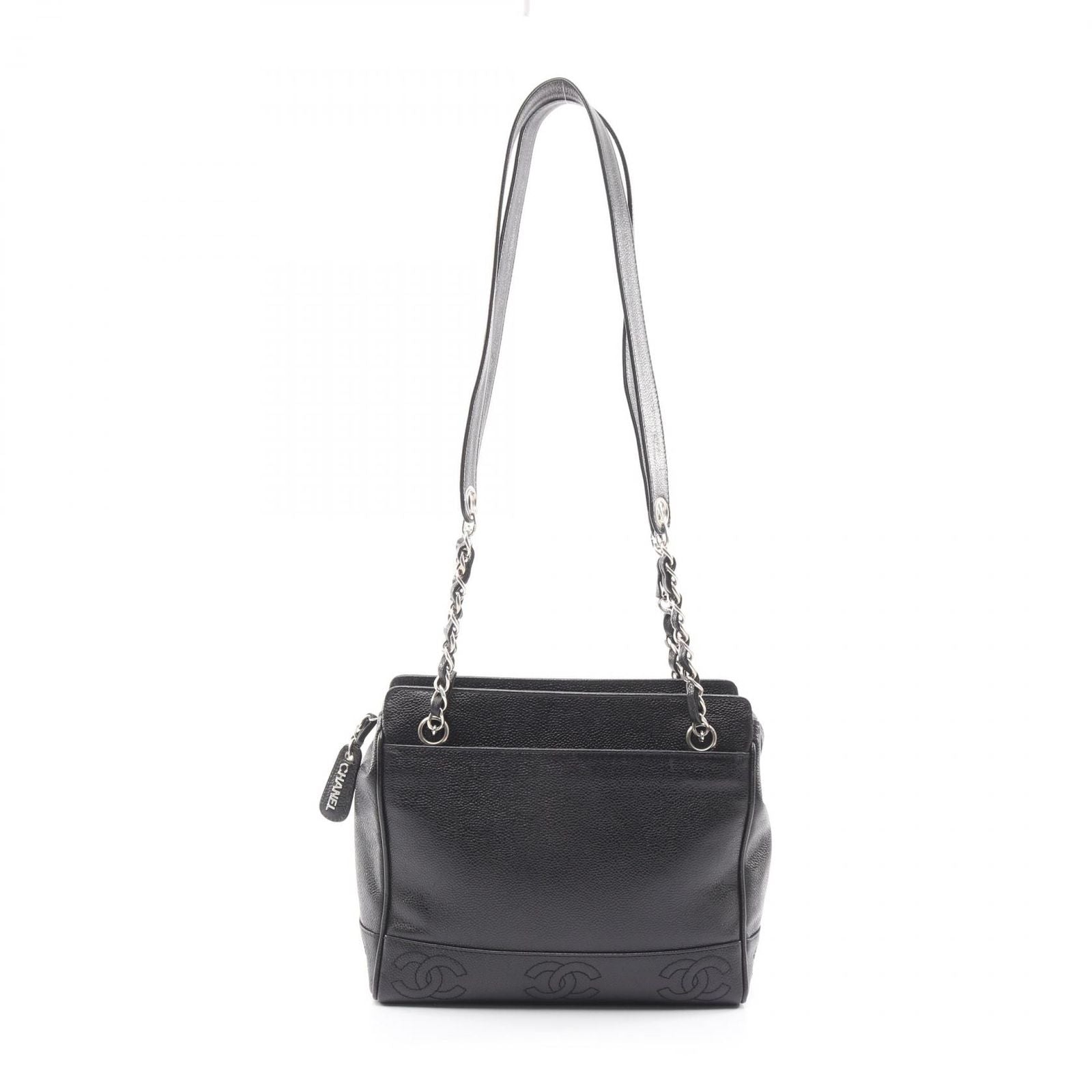 Chanel Shoulder Bag lecoco Mark Black Leather lekoko Sleda Tote
