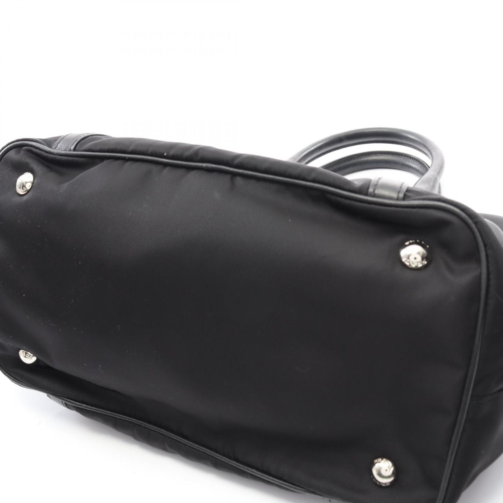 Prada Lada Tote Tessutotess Soft CA Black Nylon Leather 2-Way — view 7