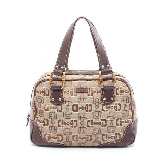 Gucci Handbag Horsebit Beige Da Ninebrown Canvas