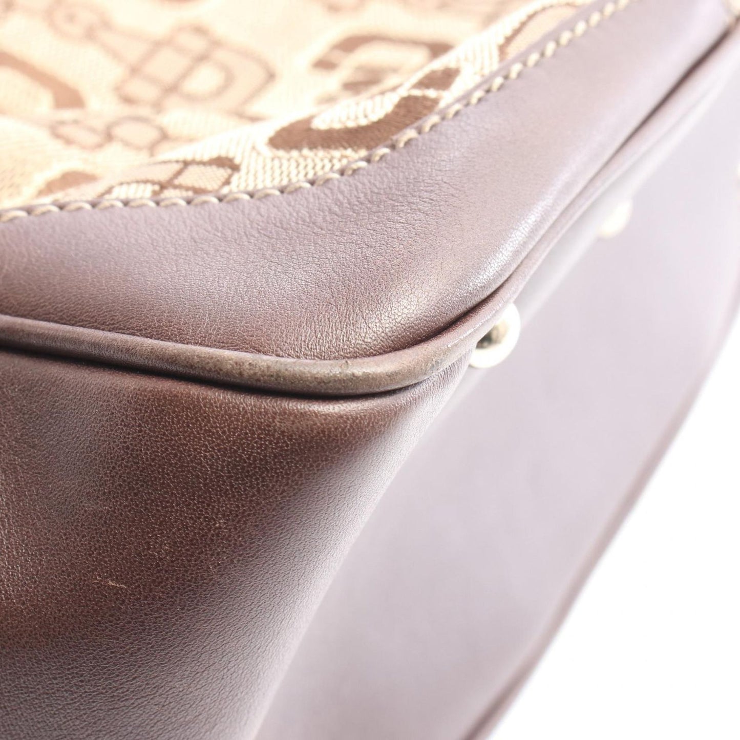 Gucci Handbag Horsebit Beige Da Ninebrown Canvas — view 5