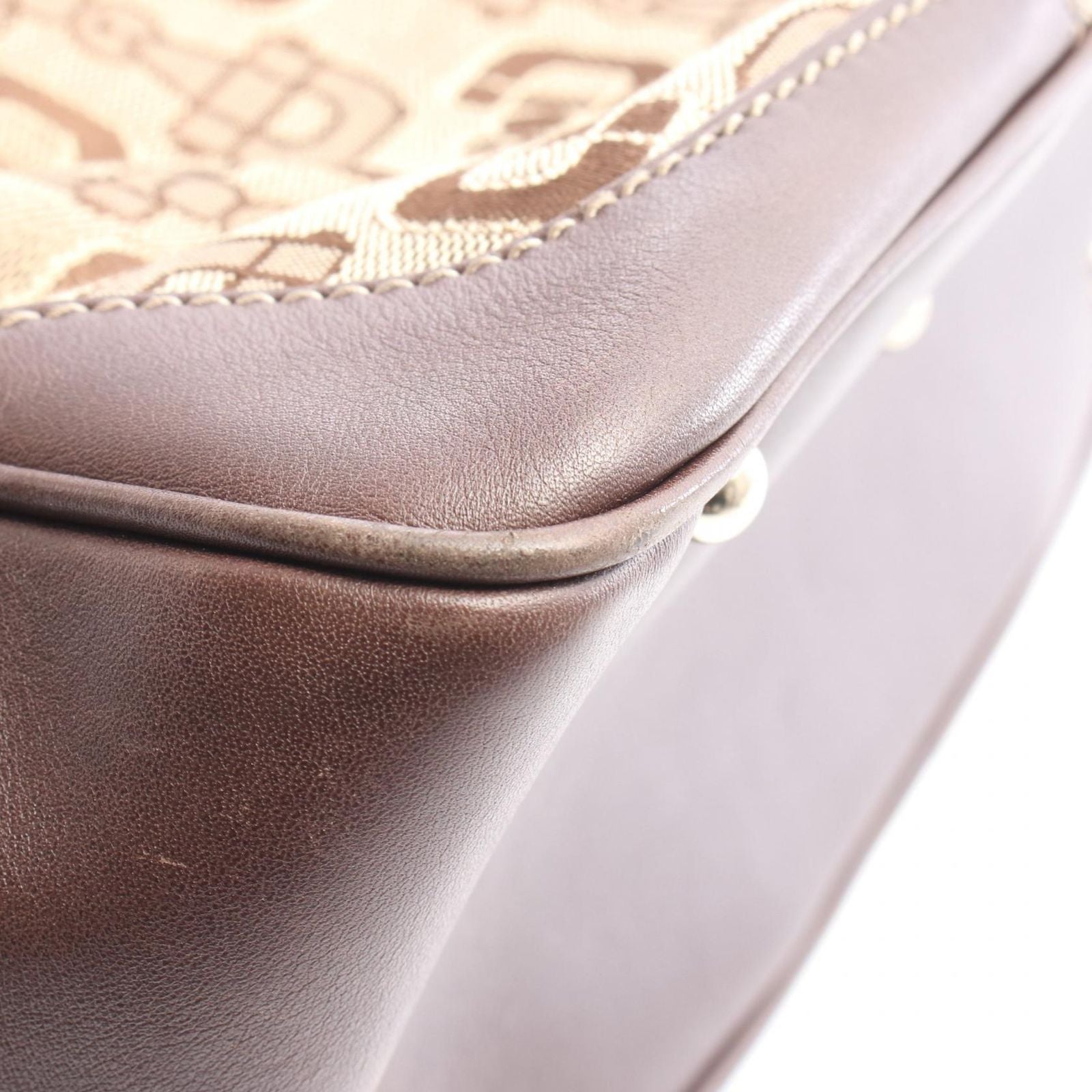 Gucci Handbag Horsebit Beige Da Ninebrown Canvas — view 5