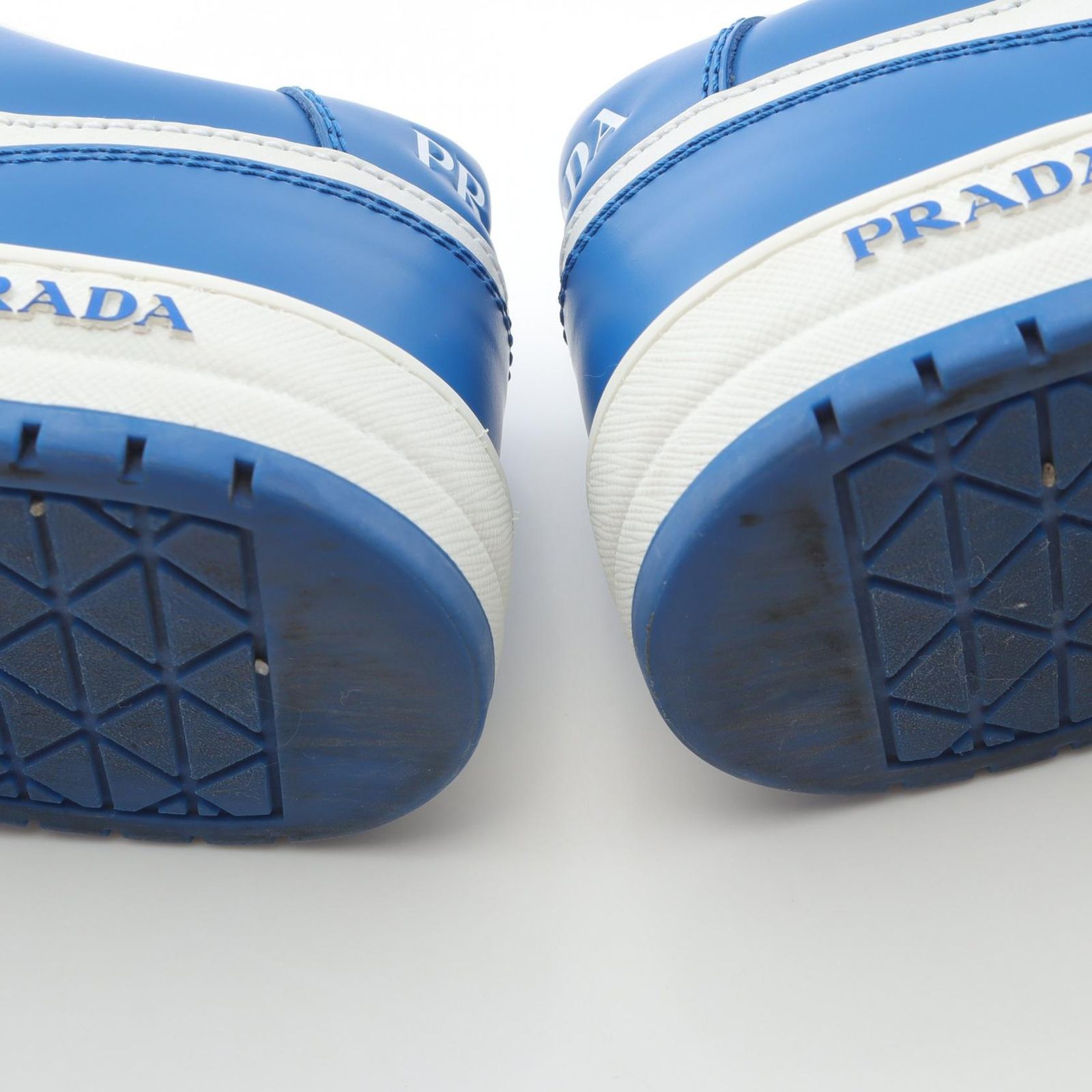 Prada Lada Sneakers Downtown Blue White Leather — view 6