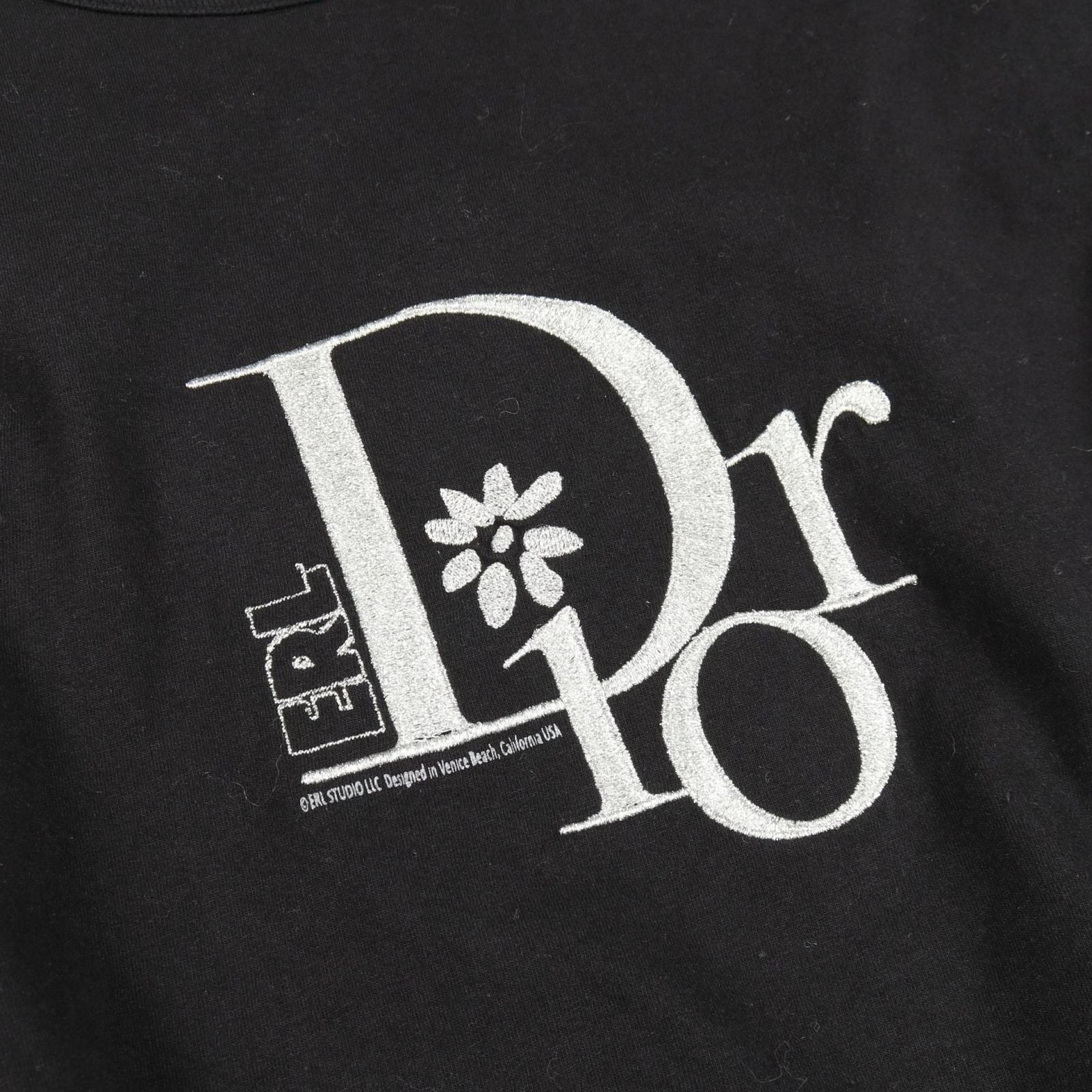 Dior Dio Short Sleeve Erl Black Cotton T-Shirt — view 9
